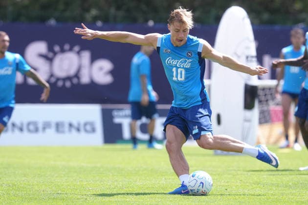 DIMARO , ITALY: Rasmus Hojlund of SSC Napoli during the pre season training session in Dimaro, Italy. Copyright: xFOTOAGENZIAx