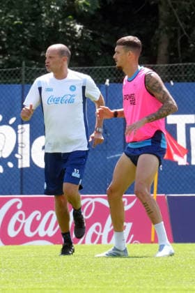 DIMARO , ITALY: Massimiliano Allegri RAFA MARIN of SSC Napoli during the pre season training session in Dimaro, Italy. Copyright: xFOTOAGENZIAx