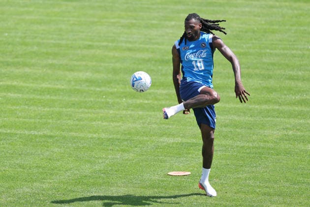 DIMARO , ITALY: Frank Anguissa of SSC Napoli during the pre season training session in Dimaro, Italy. Copyright: xFOTOAGENZIAx