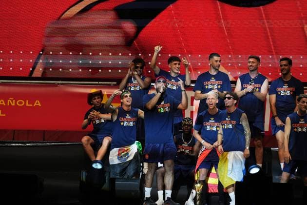 during celebration Spanish team victory in World Cup USA and Mexico 2026 in Madrid on Modany, 20 July 2026 Cordon Press 