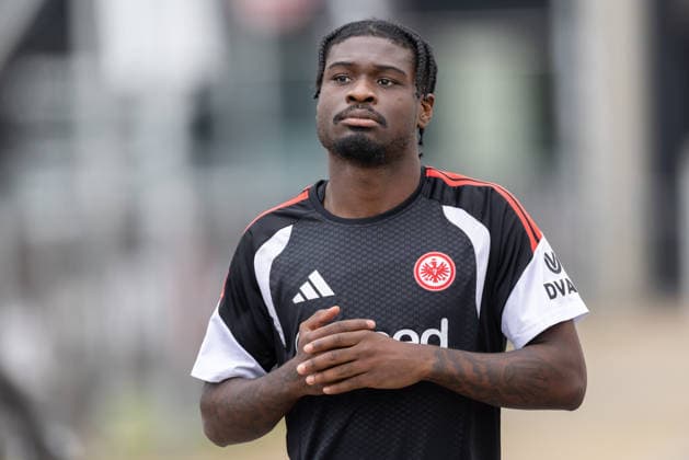 Training Eintracht Frankfurt Junior Dina Ebimbe (Eintracht Frankfurt). Training von Eintracht Frankfurt am 20. Juli 2026 im Deutsche Bank Park in Frankfurt am Main., Frankfurt am Main Hessen Deutschland Deutsche Bank Park *** Training: Eintracht Frankfurt Junior Dina Ebimbe Eintracht Frankfurt Training session held by Eintracht Frankfurt on July 20, 2026, at Deutsche Bank Park in Frankfurt am Main, Frankfurt am Main, Hesse, Germany; Deutsche Bank Park