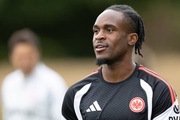 Training Eintracht Frankfurt Noel Futkeu (Eintracht Frankfurt). Training von Eintracht Frankfurt am 20. Juli 2026 im Deutsche Bank Park in Frankfurt am Main., Frankfurt am Main Hessen Deutschland Deutsche Bank Park *** Eintracht Frankfurt Training: Noel Futkeu; Eintracht Frankfurt training session held on July 20, 2026, at Deutsche Bank Park in Frankfurt am Main, Frankfurt am Main, Hesse, Germany; Deutsche Bank Park