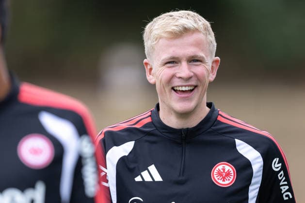 Training Eintracht Frankfurt Jonathan Burkardt, Jonny Burkardt (Eintracht Frankfurt, 9). Training von Eintracht Frankfurt am 20. Juli 2026 im Deutsche Bank Park in Frankfurt am Main., Frankfurt am Main Hessen Deutschland Deutsche Bank Park *** Eintracht Frankfurt Training: Jonathan Burkardt, Jonny Burkardt, Eintracht Frankfurt, 9. Eintracht Frankfurt training session on July 20, 2026, at Deutsche Bank Park in Frankfurt am Main, Frankfurt am Main, Hesse, Germany, Deutsche Bank Park