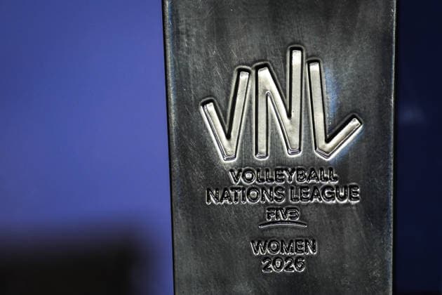 Ahead of 2026 FIVB Volleyball Women s Nations League Finals in China MACAU, CHINA - JULY 21 : A view of the VNL cup prize during a press conference, PK, Pressekonferenz held at the Andaz Hotel in China s Macao Special Administrative Region ahead of the final stage of the 2026 FIVB Volleyball Women s Nations League (VNL) on July 21, 2026 in Macau, China. Dilara Irem Sancar Anadolu Macau China. Editorial use only. Please get in touch for any other usage.  Copyright: x2026xAnadoluxDilaraxIremxSancarx