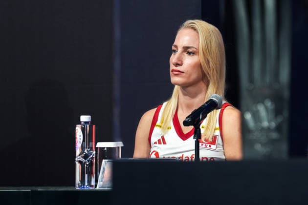 Ahead of 2026 FIVB Volleyball Women s Nations League Finals in China MACAU, CHINA - JULY 21 : Turkish Women s National Volleyball Team team player Gizem Orge attends a press conference, PK, Pressekonferenz at the Andaz Hotel ahead of the final stage of the 2026 FIVB Volleyball Women s Nations League (VNL) on July 21, 2026 in Macau, China. Dilara Irem Sancar Anadolu Macau China. Editorial use only. Please get in touch for any other usage.  Copyright: x2026xAnadoluxDilaraxIremxSancarx