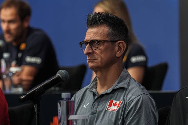 Ahead of 2026 FIVB Volleyball Women s Nations League Finals in China MACAU, CHINA - JULY 21 : Canadian Women s National Volleyball Team Head Coach Giovanni Guidetti speaks during a press conference, PK, Pressekonferenz at the Andaz Hotel ahead of the final stage of the 2026 FIVB Volleyball Women s Nations League (VNL) on July 21, 2026 in Macau, China. Dilara Irem Sancar Anadolu Macau China. Editorial use only. Please get in touch for any other usage.  Copyright: x2026xAnadoluxDilaraxIremxSancarx