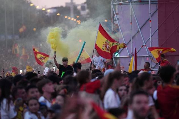 Celebrations of the Spanish national team, Nationalteam at Cibeles Square in Madrid, after Spain defeated Argentina in the World Cup final, on Monday, July 20, 2026, SARA VALLEJO Cordon Press  CELEBRATION SPANISH TEAM