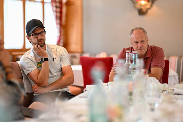 TENNIS - ATP, Tennis Herren Generali Open 2026 KITZBUEHEL,AUSTRIA,21.JUL.26 - TENNIS - ATP World Tour, Generali Open, side event, OETV Pressefruehstueck, press conference, PK, Pressekonferenz Image shows sporting director Juergen Melzer and president Richard Grasl (OETV).  GEPAxpictures xDanielxSchoenherr