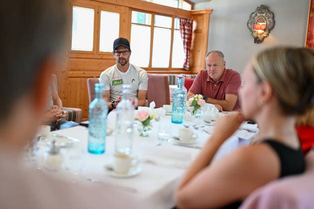 TENNIS - ATP, Tennis Herren Generali Open 2026 KITZBUEHEL,AUSTRIA,21.JUL.26 - TENNIS - ATP World Tour, Generali Open, side event, OETV Pressefruehstueck, press conference, PK, Pressekonferenz Image shows sporting director Juergen Melzer and president Richard Grasl (OETV).  GEPAxpictures xDanielxSchoenherr