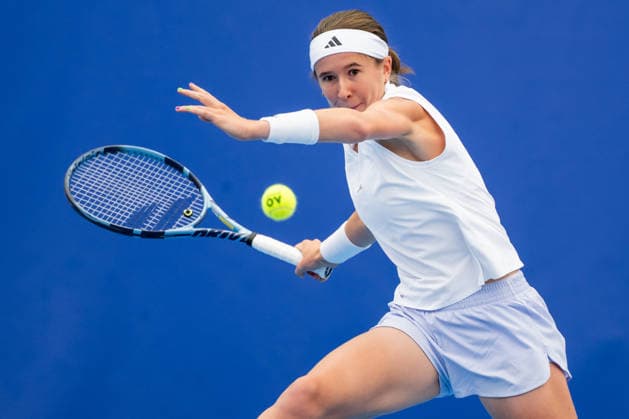 Nikola Bartunkova of Czech Republic in action during the women s WTA, Tennis Damen 250 Livesport Prague Open 2026 tennis tournament match against Yuan Yue of China in Prague, Czech Republic, on July 21 2026. (CTKxPhoto OndrejxDeml) CTKPhotoP2026072102896  CTKPhotoP2026072102896