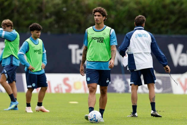SSC Napoli preseason 2026-27 SSC Napoli™s Italian defender Luca Marianucci during fifth day SSC Napoli s 2026-27 preseason training camp in val di sole in Trentino, Dimaro Folgarida July, 21 2026. _BPH6766 Copyright: xAntonioxBalascox
