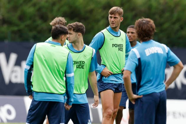 SSC Napoli preseason 2026-27 SSC Napoli s Italian forward Lorenzo Lucca during fifth day SSC Napoli s 2026-27 preseason training camp in val di sole in Trentino, Dimaro Folgarida July, 21 2026. _BPH6779 Copyright: xAntonioxBalascox