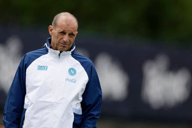 SSC Napoli preseason 2026-27 Napoli™s Italian coach Massimiliano Allegri during fifth day SSC Napoli s 2026-27 preseason training camp in val di sole in Trentino, Dimaro Folgarida July, 21 2026. _BPH7428 Copyright: xAntonioxBalascox