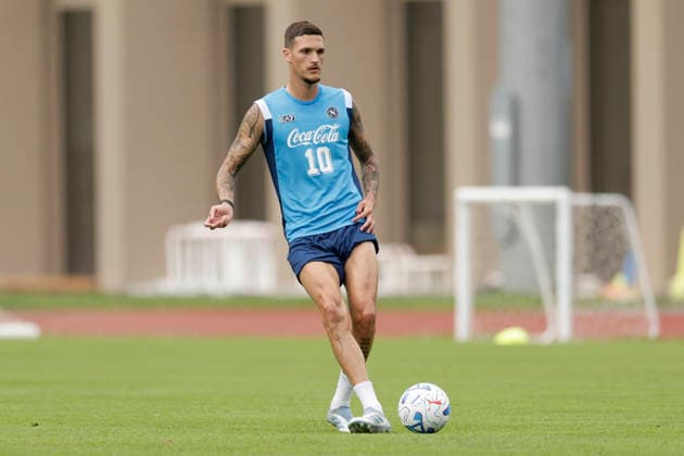 SSC Napoli preseason 2026-27 SSC Napoli™s Spanish defender Rafa Marin during fifth day SSC Napoli s 2026-27 preseason training camp in val di sole in Trentino, Dimaro Folgarida July, 21 2026. _BPH7529 Copyright: xAntonioxBalascox