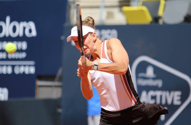 MSC Hamburg Ladies Open WTA, Tennis Damen 250) am Hamburger Rothenbaum: Sinja Kraus (Österreich) in der 1. Runde. *** MSC Hamburg Ladies Open WTA 250 at Hamburg s Rothenbaum: Sinja Kraus of Austria in the first round