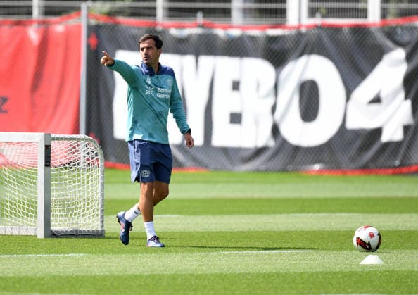 21.07.2026, xophax, Fussball 1.Bundesliga, Bayer 04 Leverkusen . Öffentliches Training . BayArena . Trainer Carles Martinez Novell. Leverkusen *** July 21, 2026, xophax, Soccer, Bundesliga 1, Bayer 04 Leverkusen, Open Practice at BayArena, Coach Carles Martinez, Novell Leverkusen