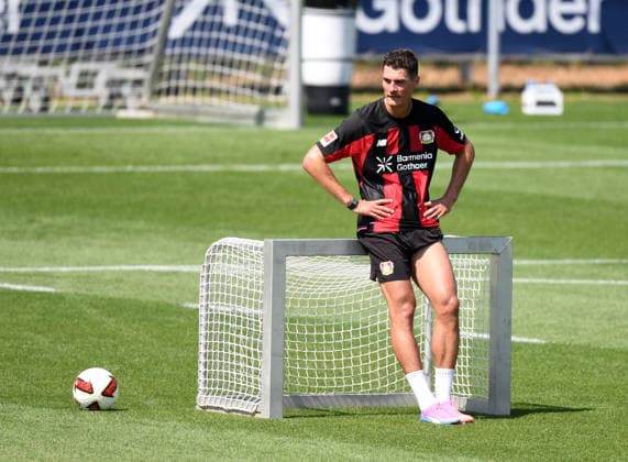 21.07.2026, xophax, Fussball 1.Bundesliga, Bayer 04 Leverkusen . Öffentliches Training . BayArena . Patrick Schick ( Bayer 04 Leverkusen ) Leverkusen *** July 21, 2026, xophax, Soccer, Bundesliga 1, Bayer 04 Leverkusen, Open Practice at BayArena, Patrick Schick, Bayer 04 Leverkusen, Leverkusen
