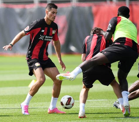 21.07.2026, xophax, Fussball 1.Bundesliga, Bayer 04 Leverkusen . Öffentliches Training . BayArena . Patrick Schick ( Bayer 04 ) Leverkusen *** July 21, 2026, xophax, Soccer, Bundesliga 1, Bayer 04 Leverkusen, Open Practice at BayArena, Patrick Schick, Bayer 04 Leverkusen