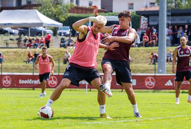21.07.2026 - Fussball - 2. Fussball-Bundesliga - Saison 2026 2027 - 1. FC Nürnberg FCN Club - Trainingslager Sommer Sommertrainingslager Gais - Bruneck - Südtirol - Zink DaMa - xdaxmax - Sigurd Haugen ( 9, 1. FC Nürnberg FCN ) Javier Fernandez (8, 1. FC Nürnberg FCN ) *** July 21, 2026 Soccer 2 Bundesliga 2026–2027 Season 1 FC Nuremberg (FCN) Club Summer Training Camp Summer Training Camp in Gais, Brunico, South Tyrol Zink DaMa xdaxmax Sigurd Haugen 9, 1 FC Nuremberg (FCN) Javier Fernandez 8, 1 FC Nuremberg (FCN)