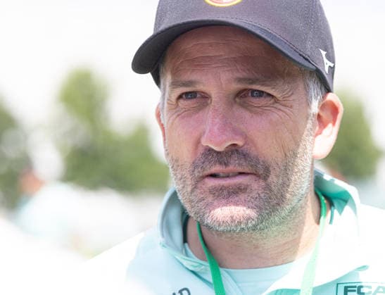 Manuel Baum (Trainer FC Augsburg) im Interview; FC Augsburg, Training, *** Interview with Manuel Baum, FC Augsburg Coach FC Augsburg, Training,