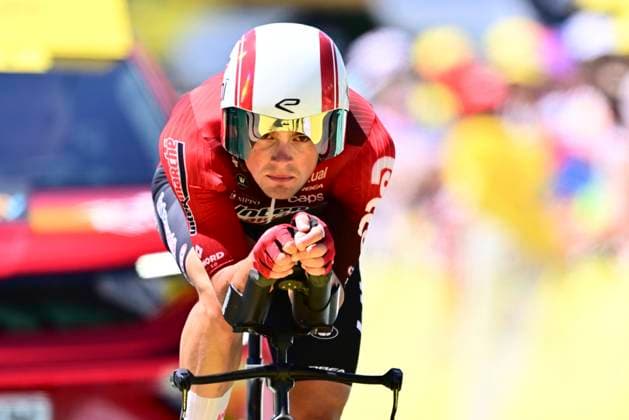 Tour de France 2026 Stage 16 THONON-LES-BAINS, FRANCE - JULY 21 : Veistroffer Baptiste (FRA) of Lotto - Intermarche during stage 16 of the 113rd edition of Tour de France an UCI World Tour 2.UWT Individual Time Trial stage for Men Elite of 26 km with start in Evian-les-Bains and finish in Thonon-les-Bains on July 21, 2026 in Thonon-les-Bains, France, 21 07 2026 Thonon-les-Bains France  Copyright: xPeterxDexVoechtx