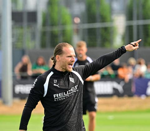 21.07.2026; Moenchengladbach; Fussball, Herren, Saison 2026 2027, Training Borussia Moenchengladbach Eugen Polanski (Trainer Gladbach) DFL regulations prohibit any use of photographs as image sequences and or quasi-video. ista-Borussia-Park NRW Deutschland *** July 21, 2026, Mönchengladbach Soccer, Men s, 2026–2027 Season, Borussia Mönchengladbach Training, Eugen Polanski, Gladbach Coach. DFL regulations prohibit any use of photographs as image sequences and or quasi-video content at Borussia Park, NRW, Germany