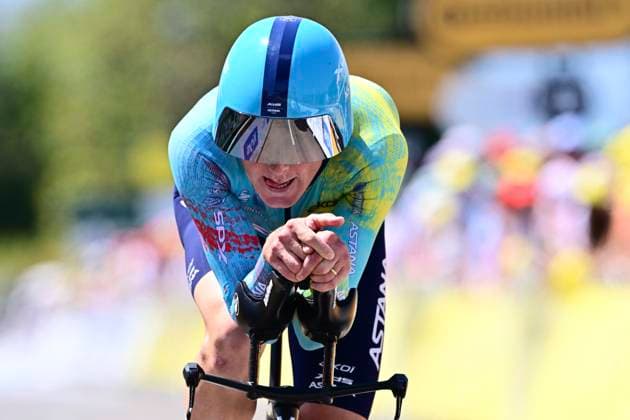 Tour de France 2026 Stage 16 THONON-LES-BAINS, FRANCE - JULY 21 : Teunissen Mike (NED) of XDS Astana Team during stage 16 of the 113rd edition of Tour de France an UCI World Tour 2.UWT Individual Time Trial stage for Men Elite of 26 km with start in Evian-les-Bains and finish in Thonon-les-Bains on July 21, 2026 in Thonon-les-Bains, France, 21 07 2026 Thonon-les-Bains France  Copyright: xPeterxDexVoechtx