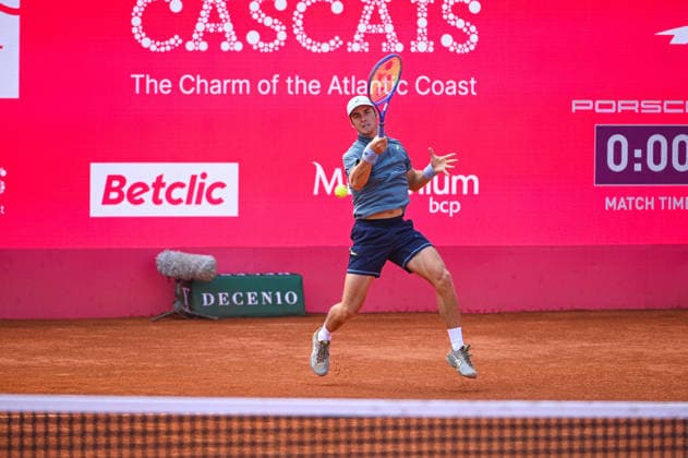 July 21, 2026, Lisbon, Lisbon, Portugal: VILIUS GAUBAS in action during the Round of 32 at the Millennium Estoril Open ATP, Tennis Herren tennis tournament at Clube de Tenis do Estoril. Lisbon Portugal - ZUMAr238 0862285379st Copyright: xRicardoxRochax
