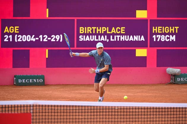 July 21, 2026, Lisbon, Lisbon, Portugal: VILIUS GAUBAS in action during the Round of 32 at the Millennium Estoril Open ATP, Tennis Herren tennis tournament at Clube de Tenis do Estoril. Lisbon Portugal - ZUMAr238 0862285667st Copyright: xRicardoxRochax