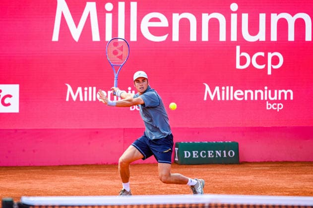 July 21, 2026, Lisbon, Lisbon, Portugal: VILIUS GAUBAS in action during the Round of 32 at the Millennium Estoril Open ATP, Tennis Herren tennis tournament at Clube de Tenis do Estoril. Lisbon Portugal - ZUMAr238 0862285712st Copyright: xRicardoxRochax