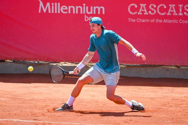 July 21, 2026, Lisbon, Lisbon, Portugal: TIAGO PEREIRA in action during the Round of 32 at the Millennium Estoril Open ATP, Tennis Herren tennis tournament at Clube de Tenis do Estoril. Lisbon Portugal - ZUMAr238 0862287837st Copyright: xRicardoxRochax