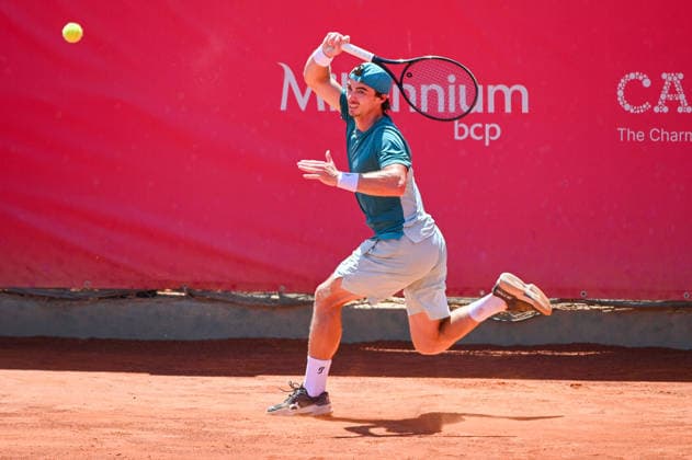 July 21, 2026, Lisbon, Lisbon, Portugal: TIAGO PEREIRA in action during the Round of 32 at the Millennium Estoril Open ATP, Tennis Herren tennis tournament at Clube de Tenis do Estoril. Lisbon Portugal - ZUMAr238 0862287843st Copyright: xRicardoxRochax