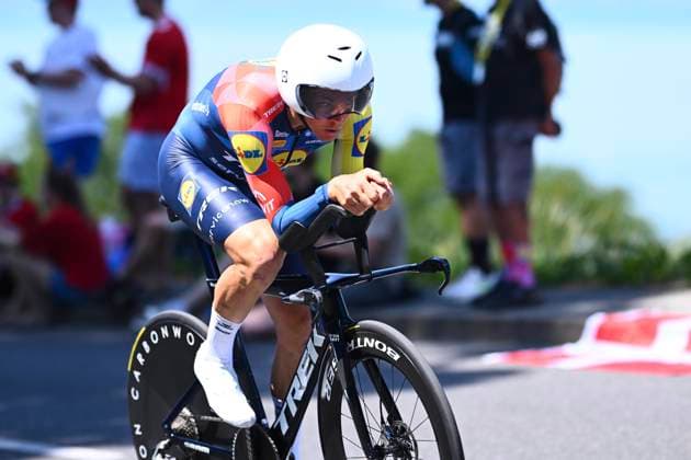 Tour de France 2026 Stage 16 THONON-LES-BAINS, FRANCE - JULY 21 : Skujins Toms (LAT) of Lidl - Trek during stage 16 of the 113rd edition of Tour de France an UCI World Tour 2.UWT Individual Time Trial stage for Men Elite of 26 km with start in Evian-les-Bains and finish in Thonon-les-Bains on July 21, 2026 in Thonon-les-Bains, France, 21 07 2026 Thonon-les-Bains France  Copyright: xGvgx