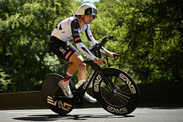 Belgian Florian Vermeersch of UAE Team Emirates XRG pictured during the stage 16 of the 2026 Tour de France cycling race, an individual Time Trial stage of 26km from Evian-les-Bains to Thonon-les-Bains, on Tuesday 21 July 2026. The 113th edition of the Tour de France starts on Saturday 4 July in Barcelona, Spain, and will finish in Paris, France on the 26th of July. JASPERxJACOBS  x181668597x