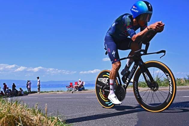 Tour de France 2026 Stage 16 THONON-LES-BAINS, FRANCE - JULY 21 : Stuyven Jasper (BEL) of Soudal Quick-Step during stage 16 of the 113rd edition of Tour de France an UCI World Tour 2.UWT Individual Time Trial stage for Men Elite of 26 km with start in Evian-les-Bains and finish in Thonon-les-Bains on July 21, 2026 in Thonon-les-Bains, France, 21 07 2026 Thonon-les-Bains France  Copyright: xGvgx