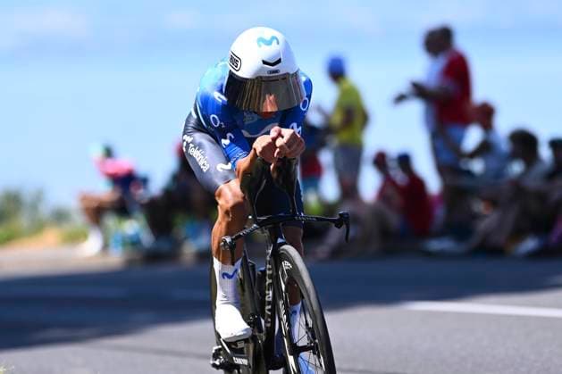Tour de France 2026 Stage 16 THONON-LES-BAINS, FRANCE - JULY 21 : Oliveira Nelson (POR) of Movistar Team during stage 16 of the 113rd edition of Tour de France an UCI World Tour 2.UWT Individual Time Trial stage for Men Elite of 26 km with start in Evian-les-Bains and finish in Thonon-les-Bains on July 21, 2026 in Thonon-les-Bains, France, 21 07 2026 Thonon-les-Bains France  Copyright: xGvgx