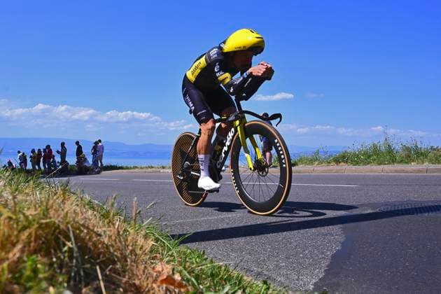 Tour de France 2026 Stage 16 THONON-LES-BAINS, FRANCE - JULY 21 : Campenaerts Victor (BEL) of Team Visma Lease a Bike during stage 16 of the 113rd edition of Tour de France an UCI World Tour 2.UWT Individual Time Trial stage for Men Elite of 26 km with start in Evian-les-Bains and finish in Thonon-les-Bains on July 21, 2026 in Thonon-les-Bains, France, 21 07 2026 Thonon-les-Bains France  Copyright: xGvgx