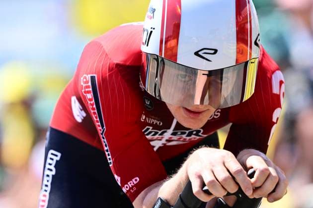 Tour de France 2026 Stage 16 THONON-LES-BAINS, FRANCE - JULY 21 : Zimmermann Georg (GER) of Lotto - Intermarche during stage 16 of the 113rd edition of Tour de France an UCI World Tour 2.UWT Individual Time Trial stage for Men Elite of 26 km with start in Evian-les-Bains and finish in Thonon-les-Bains on July 21, 2026 in Thonon-les-Bains, France, 21 07 2026 Thonon-les-Bains France  Copyright: xPeterxDexVoechtx