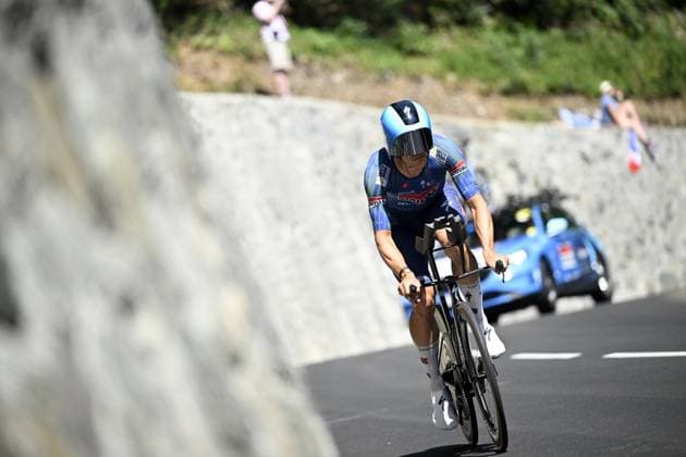 Belgian Jasper Stuyven of Soudal Quick-Step pictured during the stage 16 of the 2026 Tour de France cycling race, an individual Time Trial stage of 26km from Evian-les-Bains to Thonon-les-Bains, on Tuesday 21 July 2026. The 113th edition of the Tour de France starts on Saturday 4 July in Barcelona, Spain, and will finish in Paris, France on the 26th of July. JASPERxJACOBS  x181672853x