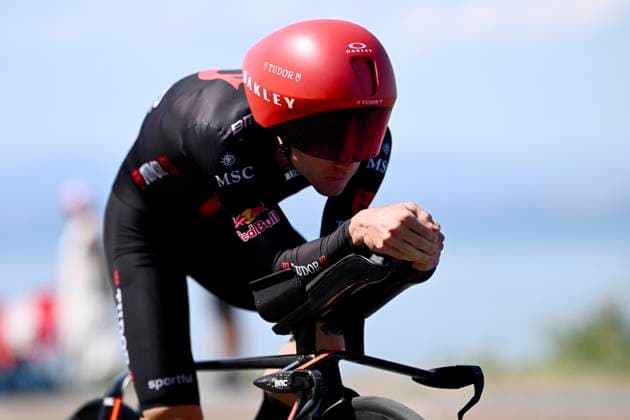 Tour de France 2026 Stage 16 THONON-LES-BAINS, FRANCE - JULY 21 : Hirschi Marc (SUI) of Tudor Pro Cycling Team during stage 16 of the 113rd edition of Tour de France an UCI World Tour 2.UWT Individual Time Trial stage for Men Elite of 26 km with start in Evian-les-Bains and finish in Thonon-les-Bains on July 21, 2026 in Thonon-les-Bains, France, 21 07 2026 Thonon-les-Bains France  Copyright: xGvgx