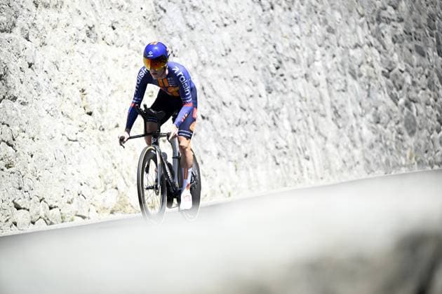 Belgian Robbe Dhondt of Team Picnic PostNL pictured during the stage 16 of the 2026 Tour de France cycling race, an individual Time Trial stage of 26km from Evian-les-Bains to Thonon-les-Bains, on Tuesday 21 July 2026. The 113th edition of the Tour de France starts on Saturday 4 July in Barcelona, Spain, and will finish in Paris, France on the 26th of July. JASPERxJACOBS  x181674688x