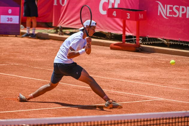 July 21, 2026, Lisbon, Lisbon, Portugal: TIAGO PEREIRA in action during the Round of 32 at the Millennium Estoril Open ATP, Tennis Herren tennis tournament at Clube de Tenis do Estoril. Lisbon Portugal - ZUMAr238 0862295859st Copyright: xRicardoxRochax