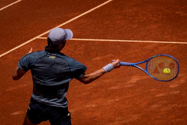 Vilius Guabas Vs Pablo Carreno Busta - Millennium Estoril Open 2026 Vilius Guabas of Lithuania competes against Pablo Carreno Busta of Spain during the Millennium Estoril Open ATP, Tennis Herren 250 tennis tournament at the Estoril Tennis Club in Estoril, Portugal, on July 21, 2026. Estoril Portugal  Copyright: xNunoxCruzx originalFilename:cruz-viliusgu260721_np153.jpg