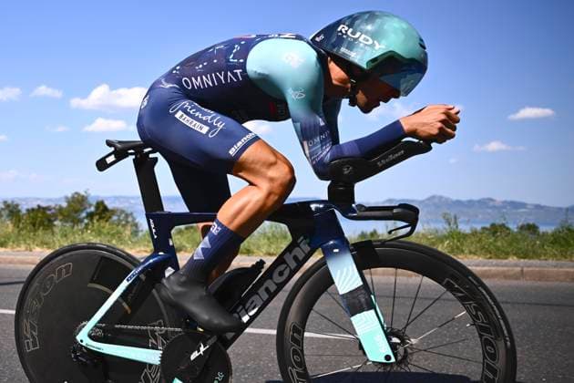 Tour de France 2026 Stage 16 THONON-LES-BAINS, FRANCE - JULY 21 : Tiberi Antonio (ITA) of Bahrain - Victorious during stage 16 of the 113rd edition of Tour de France an UCI World Tour 2.UWT Individual Time Trial stage for Men Elite of 26 km with start in Evian-les-Bains and finish in Thonon-les-Bains on July 21, 2026 in Thonon-les-Bains, France, 21 07 2026 Thonon-les-Bains France  Copyright: xGvgx