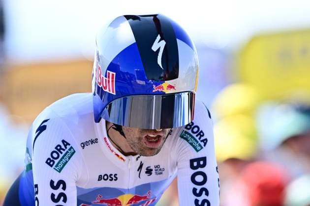 Tour de France 2026 Stage 16 THONON-LES-BAINS, FRANCE - JULY 21 : Cattaneo Mattia (ITA) of Red Bull - BORA - Hansgrohe during stage 16 of the 113rd edition of Tour de France an UCI World Tour 2.UWT Individual Time Trial stage for Men Elite of 26 km with start in Evian-les-Bains and finish in Thonon-les-Bains on July 21, 2026 in Thonon-les-Bains, France, 21 07 2026 Thonon-les-Bains France  Copyright: xPeterxDexVoechtx
