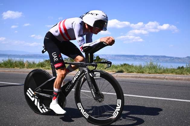 Tour de France 2026 Stage 16 THONON-LES-BAINS, FRANCE - JULY 21 : Grossschartner Felix (AUT) of UAE Team Emirates - XRG during stage 16 of the 113rd edition of Tour de France an UCI World Tour 2.UWT Individual Time Trial stage for Men Elite of 26 km with start in Evian-les-Bains and finish in Thonon-les-Bains on July 21, 2026 in Thonon-les-Bains, France, 21 07 2026 Thonon-les-Bains France  Copyright: xGvgx