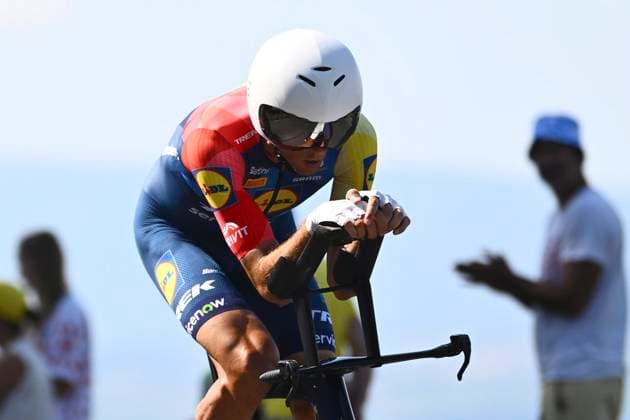 Tour de France 2026 Stage 16 THONON-LES-BAINS, FRANCE - JULY 21 : Verona Carlos (ESP) of Lidl - Trek during stage 16 of the 113rd edition of Tour de France an UCI World Tour 2.UWT Individual Time Trial stage for Men Elite of 26 km with start in Evian-les-Bains and finish in Thonon-les-Bains on July 21, 2026 in Thonon-les-Bains, France, 21 07 2026 Thonon-les-Bains France  Copyright: xGvgx