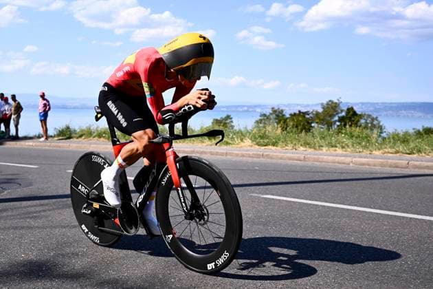 Tour de France 2026 Stage 16 THONON-LES-BAINS, FRANCE - JULY 21 : Johannessen Tobias Halland (NOR) of Uno-X Mobility during stage 16 of the 113rd edition of Tour de France an UCI World Tour 2.UWT Individual Time Trial stage for Men Elite of 26 km with start in Evian-les-Bains and finish in Thonon-les-Bains on July 21, 2026 in Thonon-les-Bains, France, 21 07 2026 Thonon-les-Bains France  Copyright: xGvgx