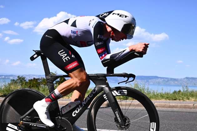 Tour de France 2026 Stage 16 THONON-LES-BAINS, FRANCE - JULY 21 : Mcnulty Brandon (USA) of UAE Team Emirates - XRG during stage 16 of the 113rd edition of Tour de France an UCI World Tour 2.UWT Individual Time Trial stage for Men Elite of 26 km with start in Evian-les-Bains and finish in Thonon-les-Bains on July 21, 2026 in Thonon-les-Bains, France, 21 07 2026 Thonon-les-Bains France  Copyright: xGvgx