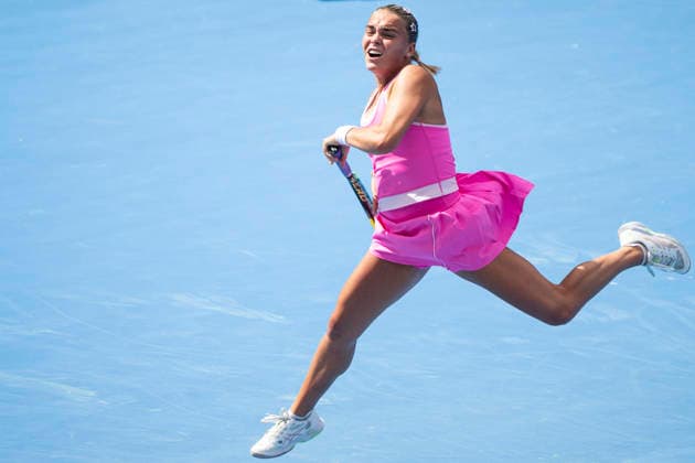 The Livesport Prague Open women s tennis tournament, in Prague, Czech Republic, on July 21, 2026. Sara Bejlek from Czech Republic, pictured, faces Anna Blinkova from Russia. (CTKxPhoto MichalxKamaryt) CTKPhotoP2026072105283  CTKPhotoP2026072105283